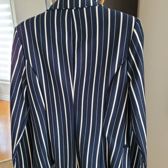 ICHI Striped One-Button Blazer US M - Picture 5 of 7